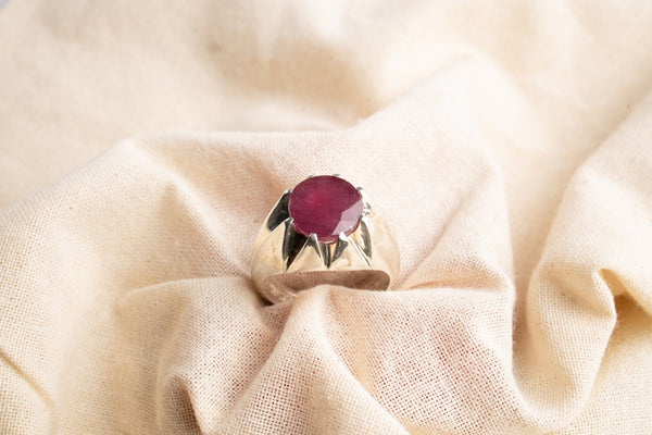 Pink Yaqoot sapphire ring