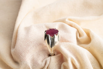 Pink Yaqoot sapphire ring