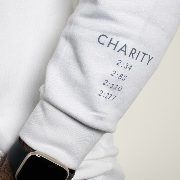 The Zahra Trust charity hoodie in white